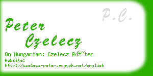 peter czelecz business card